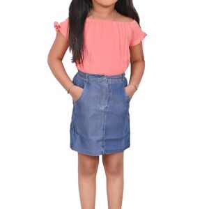 Cloth Bites Girls Casual Cotton Skirt for Kids | Casual Printed Skirts for Girls | Regular Skirts for Kids